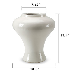 16" Creamy White Pot with High Waist