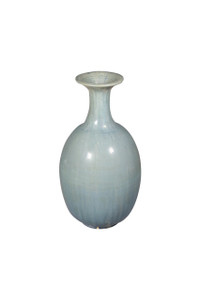 16" Vintage Style Blue-Green Ceramic Pear Shaped Vase 16" Vintage Style Blue-Green Ceramic Pear Shaped Vase