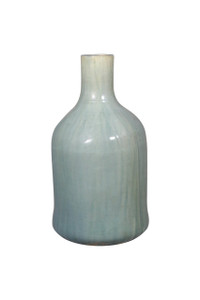 16" Vintage Style Blue-Green Ceramic Bottle 16" Vintage Style Blue-Green Ceramic Bottle