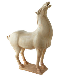 Terra Cotta Stallion Large  Creamy White 20x8x28H