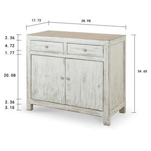 Amalfi Two Tones Side Table With Two Drawers 39x18x35H Amalfi Two Tones Side Table With Two Drawers 39x18x35H