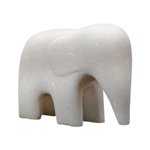 White Marble Elephant - Large