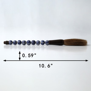 Approx. 11" Blue and White Ceramic Ball Calligraphy Brush Small Approx. 11" Blue and White Ceramic Ball Calligraphy Brush Small