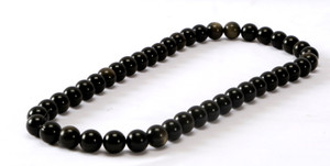 Golden Black Stone Bead Golden Black Stone Bead