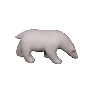 White Marble Polar Bear Statue - XS White Marble Polar Bear Statue - XS