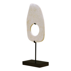 Off white jade axe statue with stand Off white jade axe statue with stand