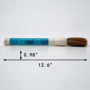 Approx. 13" Long Aqua blue Jade Calligraphy Brush Approx. 13" Long Aqua blue Jade Calligraphy Brush