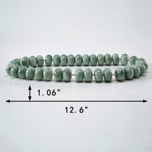 Approx. 12" long Neutral Jade Abacus Bead Approx. 12" long Neutral Jade Abacus Bead