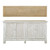 Amalfi Two Tones Sideboard with 4 Rattan Doors Antique Off White 71x18x35H