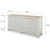 Amalfi Two Tones Sideboard with 4 Rattan Doors Antique Off White 71x18x35H