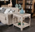 Ming Arch Side Table Weathered white wash