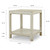 22" Square Ming two tones side table with round leg Antique off white