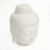 12" Hand Carved White Marble Buddha Head Statue