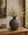 13" Earthy Gray pottery vase round (finish varies no two are the same)
