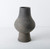 17" Earthy Gray pottery vase with large opening