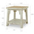 Amalfi Two Tones Side Table  Antique Off white 22x22x24H Amalfi Two Tones Side Table  Antique Off white 22x22x24H