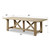 Capri Dining Table Crossed Legs Weathered Natural Pinewood 98x39x30H
