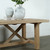 Capri Dining Table Crossed Legs Weathered Natural Pinewood 98x39x30H