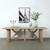 Capri Dining Table Crossed Legs Weathered Natural Pinewood 98x39x30H