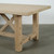 Capri Dining Table Crossed Legs Weathered Natural Pinewood 98x39x30H
