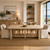 Capri Dining Table Crossed Legs Weathered Natural Pinewood 98x39x30H