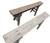 Vintage noodle bench  with front panel(size and finish vary)