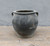 Approx  12" Vintage black pottery jar large with two handles Large  (size & finish vary)