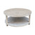 Amalfi Two Tones Round Coffee Table with Shelf Antique White 39X39X18H