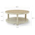 Amalfi Two Tones Round Coffee Table with Shelf Antique White 39X39X18H Amalfi Two Tones Round Coffee Table with Shelf Antique White 39X39X18H