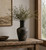 15" Earthy Gray Pottery Long Neck Vase