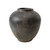 13" Earthy Gray Pottery Pot Apple-Shape Large (finish varies no two are the same)