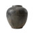 13" Earthy Gray Pottery Pot Apple-Shape Large (finish varies no two are the same)