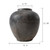 13" Earthy Gray Pottery Pot Apple-Shape Large (finish varies no two are the same)