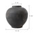 Earthy Gray Pottery Pot Apple-Shape Small (finish varies no two are the same)