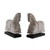 Travertine Horse Statue with Black Wooden Base 16x15x5H Travertine Horse Statue with Black Wooden Base 16x15x5H