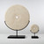 Marble Disk Statue With Base 24 Inch Tan