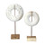 21" Hand Carved Wooden Disk with Stand White Wash 21" Hand Carved Wooden Disk with Stand White Wash
