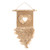 37" High Loving Heart  Wall Art Straw Natural