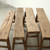 Extra Long Vintage noodle bench weathered natural wood (Approx. 5-6ft Long finish vary)