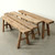Extra Long Vintage noodle bench weathered natural wood (Approx. 5-6ft Long finish vary)