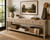 Capri Console Table 6 Drawers  Weathered Natural
