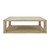 Milo Coffee Table with Rattan Top Weathered Whitewash 60x36x19