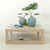 Peking Grand Framed Square Coffee Table Weathered White Wash 39x39