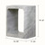 Laguna  Side Table Rectangular Natural White Marble 17x12x20H Laguna  Side Table Rectangular Natural White Marble 17x12x20H