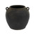 Approx 10" Vintage black pottery jar large with two handles Medium (size & finish vary)