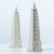 16" White Glazed Pagoda