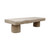 67" Long 20-24 Inches Deep Capri Live Edge Primitive Coffee Table Weathered Natural (Size Vary)
