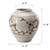 Amalfi Double Glazed Apple-Shaped Vase with Flower Motif 10.6x10.6x11H