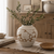 Amalfi Double Glazed Apple-Shaped Vase with Flower Motif 10.6x10.6x11H
