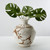Amalfi Double Glazed Vase Small Opening with Flower Motif 10.6x10.6x12.6H